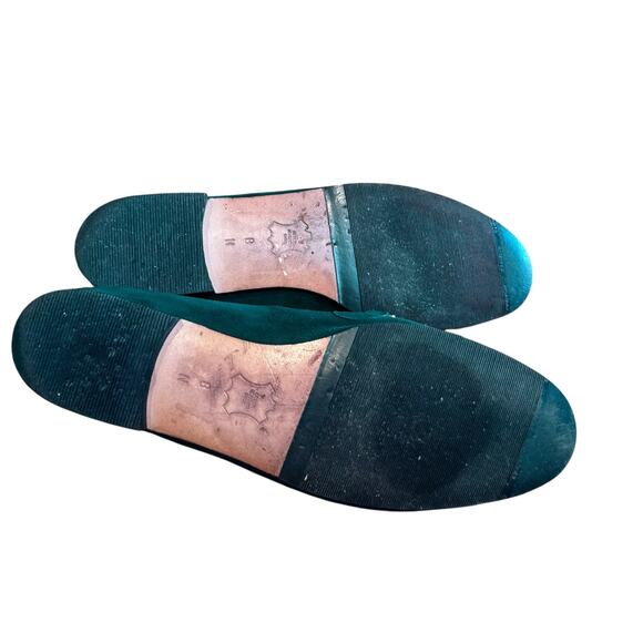 Bally of Switzerland April Hunter Green Suede Loafers Size 8 N Made in Italy - Picture 10 of 12